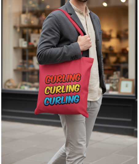 Tote Bag coton BIO "Curling Curling Curling"
