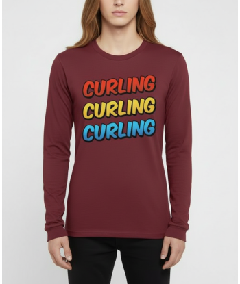 T-Shirt Manches longues "Curling Curling Curling"  - unisexe